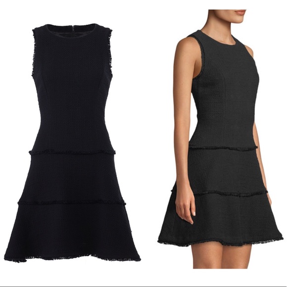 LIKELY Black Tweed Tiered Fit and Flare Dress - Picture 3 of 6